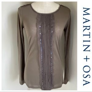 Stretch Long Sleeve Top, Martin + Osa, Small